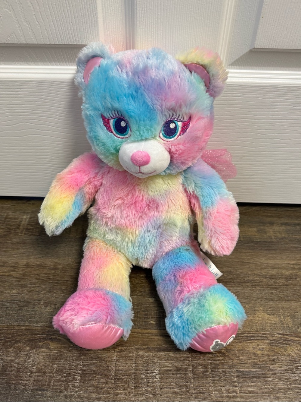 Build-A-Bear Pastel Rainbow Plush Bear - Pink, Blue, Yellow, Green, Purple